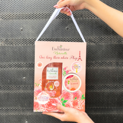 Set Quà Tặng Sữa Tắm Enchanteur Naturelle Hương Hoa Hồng & Tẩy Tế Bào Chết Body (Set Màu Cam) - SETENCHANTEURHH