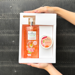 Set Quà Tặng Sữa Tắm Enchanteur Naturelle Hương Hoa Hồng & Tẩy Tế Bào Chết Body (Set Màu Cam) - SETENCHANTEURHH