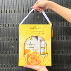 Set Quà Tặng Cao Cấp Enchanteur Deluxe Hương Nước Hoa Pháp + Lăn Khử Mùi (Set Màu Vàng) - SETENCHANTEURVANG