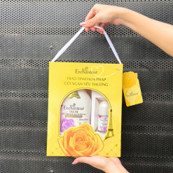 Set Quà Tặng Cao Cấp Enchanteur Deluxe Sensation Hương Nước Hoa Pháp + Lăn Khử Mùi (Set Màu Tím) - SETENCHANTEURTIM