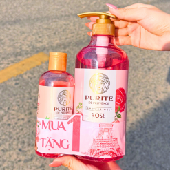 Set Quà Tặng Sữa Tắm Purité Hương Hoa Hồng Rose 850ml + Sữa Tắm Purité Hương Anh Đào Cherry Blossoms 250ml - SET2SUATAMPURITE