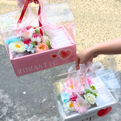 Hộp Quà Tặng Mica Hoa Tiền Gồm 10 Ô Đựng Tiền - SETQUA04