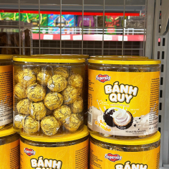 Bánh Quy Nhân Socola Nổ Cắn Bột Nhão Sugarsky 500g - Hộp Vàng - 6971198144514V