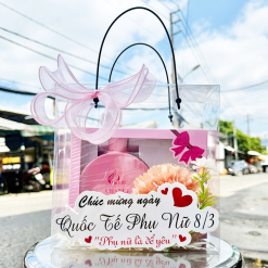 Túi Quà Tặng 8-3 Sữa Tắm Nước Hoa Charme Chance Hồng 250ml + Nước Hoa Charme Chance (Có Đèn Chớp) - TUIQUACHARME01