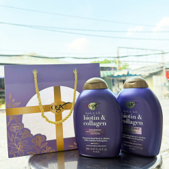 Bộ Dầu Gội Xả OGX Thick & Full + Biotin & Collagen Tím 385ml - 022796916716