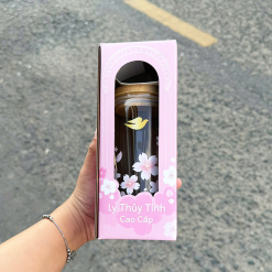 Ly Thủy Tinh Dove Cao Cấp Họa Tiết Hoa Anh Đào - LYDOVE