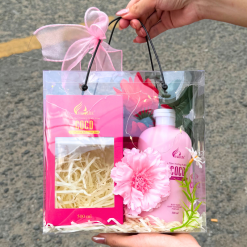 Set Giỏ Quà Tặng Sữa Tắm Nước Hoa Charme Coco Hồng + Nước Hoa Charme Coco (Có Đèn Chớp) - SETQUACHARME05