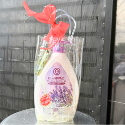 Set Giỏ Quà Tặng Sữa Tắm Charme Hương Hoa Oải Hương Tím 1 Lít - SETQUACHARME09