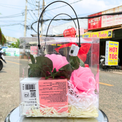 Set Quà Tặng Nước Hoa Nữ Charme So Sexy 50ml - Túi Trong Vuông Có Đèn Đom Đóm Lót Giấy Rơm Thắt Nơ Xinh Xắn Nhiều Màu - SETQUACHARME38