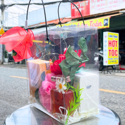 Set Quà Tặng Nước Hoa Nữ Charme Vanila 50ml Hương Thơm Quyến Rũ Cuốn Hút - Túi Trong Vuông Có Đèn Đom Đóm Lót Giấy Rơm Thắt Nơ Xinh Xắn Nhiều Màu - SETQUACHARME39