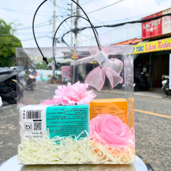 Set Quà Tặng Nước Hoa Nữ Charme Chance 30ml - Túi Trong Vuông Có Đèn Đom Đóm Lót Giấy Rơm Thắt Nơ Xinh Xắn Nhiều Màu - SETQUACHARME40