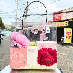 Set Quà Tặng Nước Hoa Charme Darling Mùi Nữ 50ml Hương Ngọt Ngào Quyến Rũ - Túi Trong Vuông Có Đèn Đom Đóm Lót Giấy Rơm Thắt Nơ Xinh Xắn Nhiều Màu - SETQUACHARME41