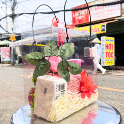 Set Quà Tặng Nước Hoa Nữ Charme Chance 50ml Hương Thơm Cá Tính Tươi Mát -Túi Trong Vuông Có Đèn Đom Đóm Lót Giấy Rơm Thắt Nơ Xinh Xắn Nhiều Màu - SETQUACHARME43