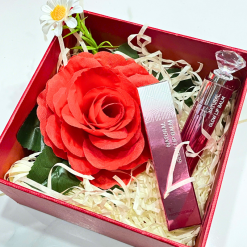 Set Hộp Quà Tặng Son Dưỡng Ẩm Môi Hàn Quốc Embisu Natural Glow Lip Balm - Hộp Hoa Rơm Nhiều Màu - SETQUASONMOI01