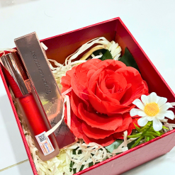 Set Hộp Quà Tặng Son Môi Kem Nhung Lì Hàn Quốc Embisu Pro Vel Tint 10 Màu - Hộp Hoa Rơm Nhiều Màu - SETQUASONMOI03