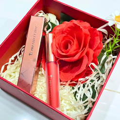 Set Hộp Quà Tặng Son Môi Kem Nhung Lì Hàn Quốc Embisu Pro Vel Tint 10 Màu - Hộp Hoa Rơm Nhiều Màu - SETQUASONMOI03