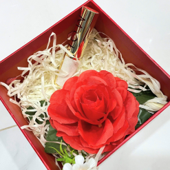 Set Hộp Quà Tặng Son Môi Love M.O.I Màu Vàng - Son Moi 3 Màu - Hộp Hoa Rơm Nhiều Màu - SETQUASONMOI06