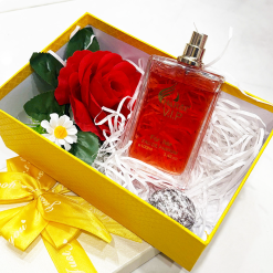 Set Hộp Quà Tặng Chữ Nhật Lớn Nước Hoa Nữ Charme Vip 100ml - Hộp Hoa Rơm Nhiều Màu - SETQUACHARME49