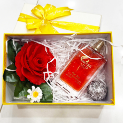 Set Hộp Quà Tặng Chữ Nhật Lớn Nước Hoa Nữ Charme Vip 100ml - Hộp Hoa Rơm Nhiều Màu - SETQUACHARME49
