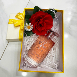 Set Hộp Quà Tặng Chữ Nhật Lớn Nước Hoa Nữ Charme Roisy 100ml - Hộp Hoa Rơm Nhiều Màu - SETQUACHARME51
