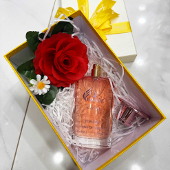 Set Hộp Quà Tặng Chữ Nhật Lớn Nước Hoa Nữ Charme Roisy 100ml - Hộp Hoa Rơm Nhiều Màu - SETQUACHARME51
