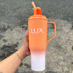 Bình Nước - Ly Nước Có Quay Cầm Kèm Ống Hút Lux - BN01