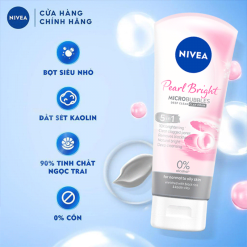 Sữa Rửa Mặt Nivea Đất Sét Ngọc Trai Hỗ Trợ Làm Sáng Da 5 In 1 Màu Xám 100g - 8850029000114