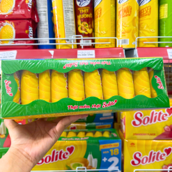 Bánh Bông Lan Cuộn Kem Solite 3 Vị (Lá Dứa, Bơ Sữa, Dâu) - Hộp 360g - 8934680042888