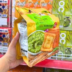 Bánh Quy Mỏng Giòn Vị Cà Ri Xanh Thái Lan Wingoo 208g - 6951823302212