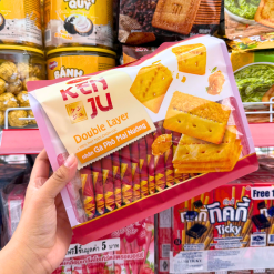 Bánh Quy Kenju 2 Lớp Nhân Gà Nướng Phô Mai 216g - Túi 16 Gói - 8936047444250