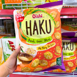 Bánh Gạo Mini Oishi Haku Mè Rang Tỏi Giòn 150g - 8934803060423