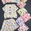 Đồ Bộ Nữ Áo Cổ Sen Tay Ngắn Quần Đùi Họa Tiết Gấu Đáng Yêu Vải Cotton Hàn Mịn Mát Size 45-62kg - DBOR0002