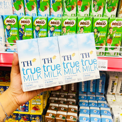 Sữa Tươi Tiệt Trùng Ít Đường TH True Milk Lốc 4 Hộp Lớn (180ml/Hộp) - 8935217400355