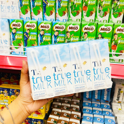 Sữa Tươi Tiệt Trùng Ít Đường TH True Milk Lốc 4 Hộp Lớn (180ml/Hộp) - 8935217400355