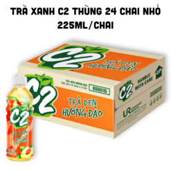 Trà Xanh C2 Hương Đào Thùng 24 Chai Nhỏ (225ml/Chai) - 8934564600937THUNG