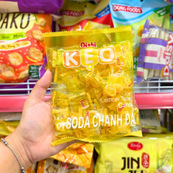 Kẹo Cứng OISHI Vị Soda Chanh Đá 85g - Bịch Vàng - 8934803024562