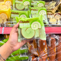 Combo 5 Cái Bánh Bông Lan Cuộn OBALAB Vị Socola/ Vị Trà Xanh/ Vị Phô Mai 60g - 6970645921296CB5