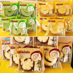 Combo 5 Cái Bánh Bông Lan Cuộn OBALAB Vị Socola/ Vị Trà Xanh/ Vị Phô Mai 60g - 6970645921296CB5