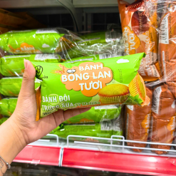 Lốc 10 Cái Bánh Bông Lan Tươi Trứng Sữa Kim Nguyên Vị Matcha 60g - Bịch Xanh Lá - 8938550176161LOC