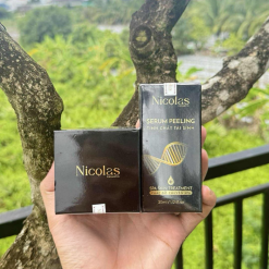 Combo Tái Sinh Nicolas - Serum Peeling 30ml & Kem Face Men Tảo Xanh Collagen 5g Chính Hãng - 8938549741158SET