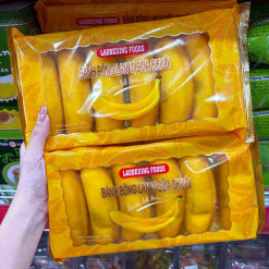 1 Thùng Bánh Bông Lan Laobeijing Foods Vị Sữa Chuối Khay (183g x 24 Khay) - 6944876400899THUNG