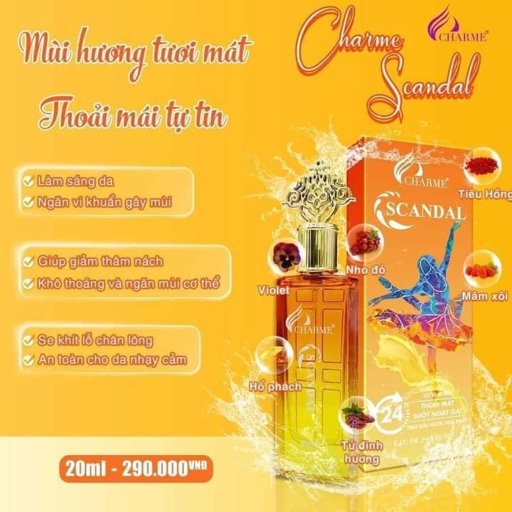 xịt thơm khử mùi Charme Scandal xịt thơm khử mùi Charme Scandal