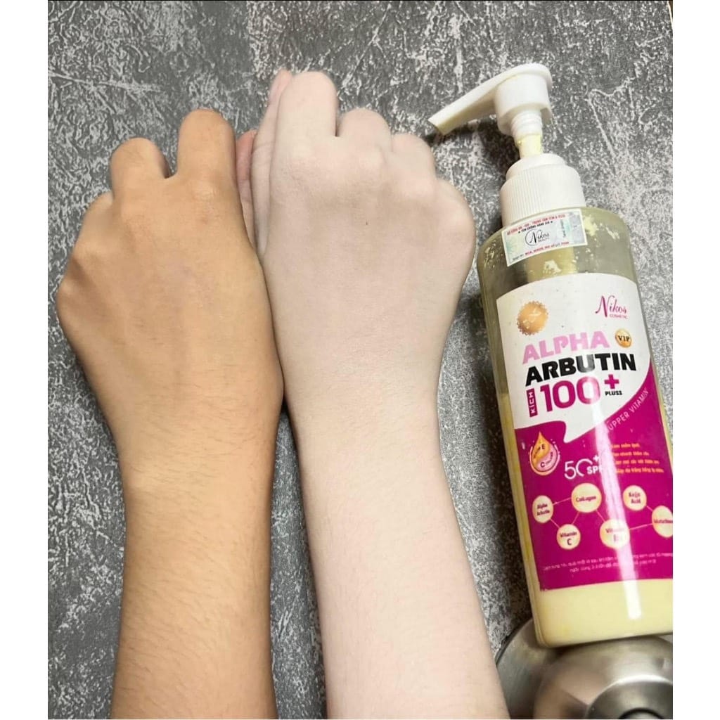 Kích Trắng 100+ Pluss Alpha Arbutin Nikos Beauty Kích Trắng 100+ Pluss Alpha Arbutin Nikos Beauty