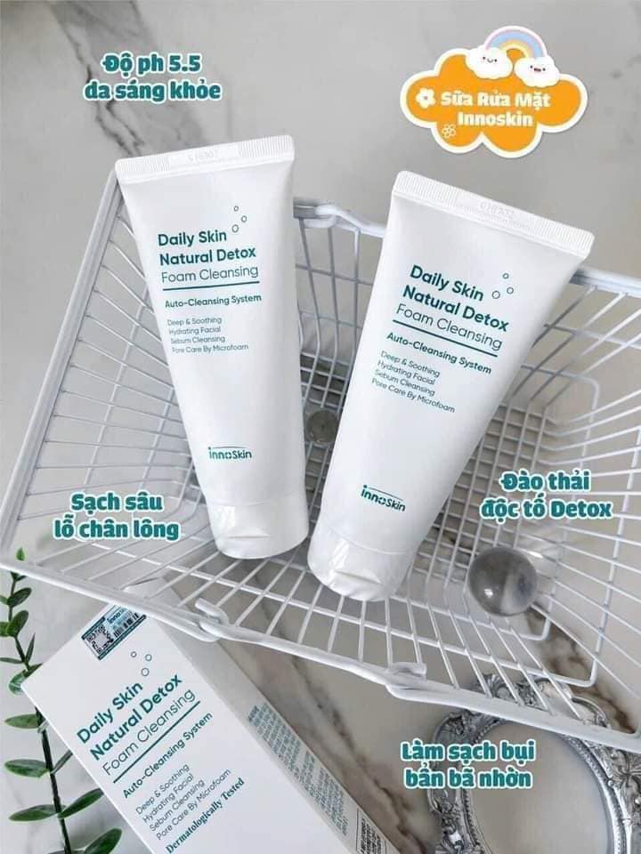 Tươi mới cả ngày với Rửa Mặt Daily Skin Natural Detox InnoSkin Foam Cleansing Tươi mới cả ngày với Rửa Mặt Daily Skin Natural Detox InnoSkin Foam Cleansing