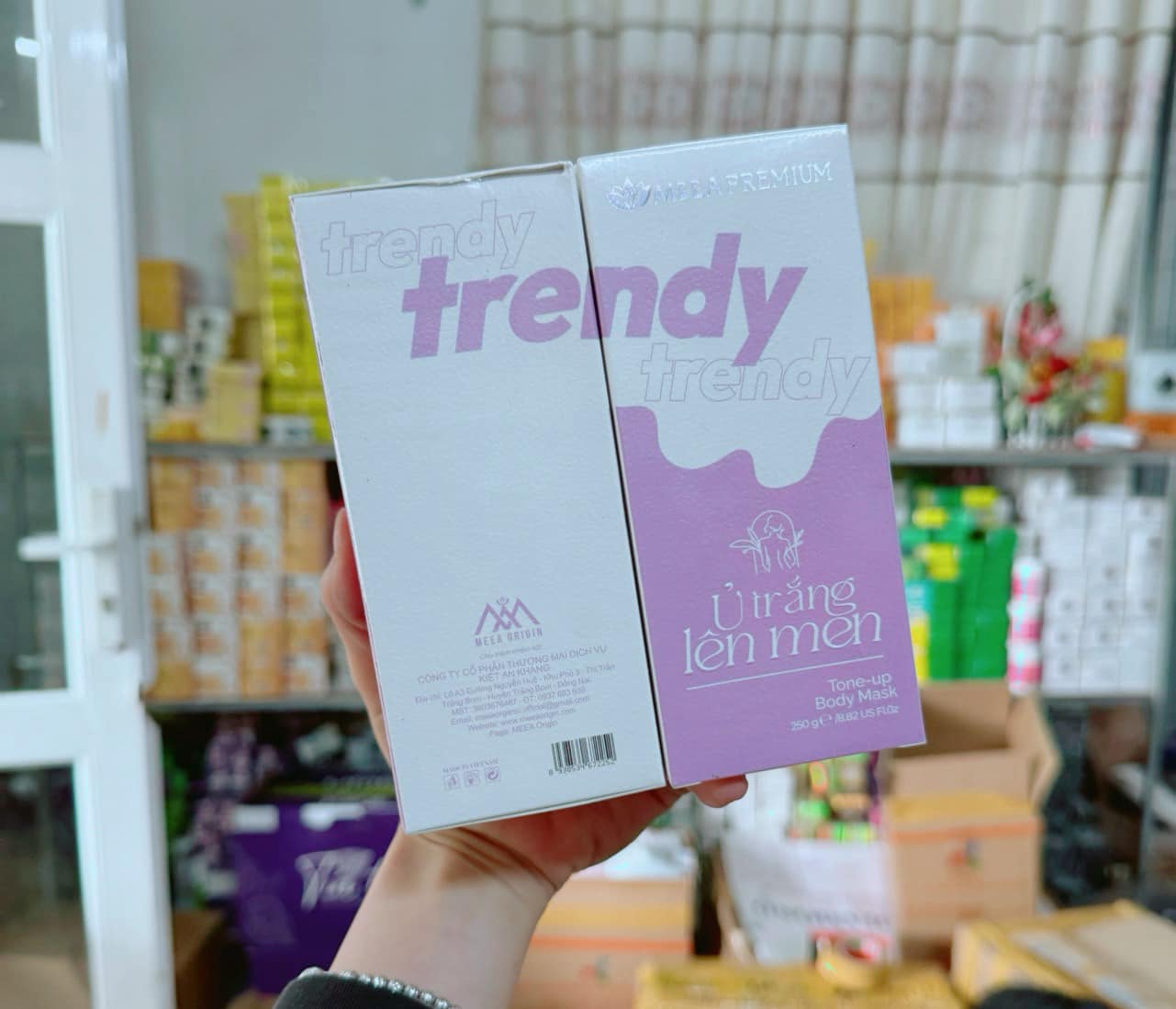 Ủ trắng body ủ trắng lên men Trendy- Meea Premium dưỡng ẩm thu nhỏ lỗ chân lông làm trắng da Ủ trắng body ủ trắng lên men Trendy- Meea Premium dưỡng ẩm thu nhỏ lỗ chân lông làm trắng da