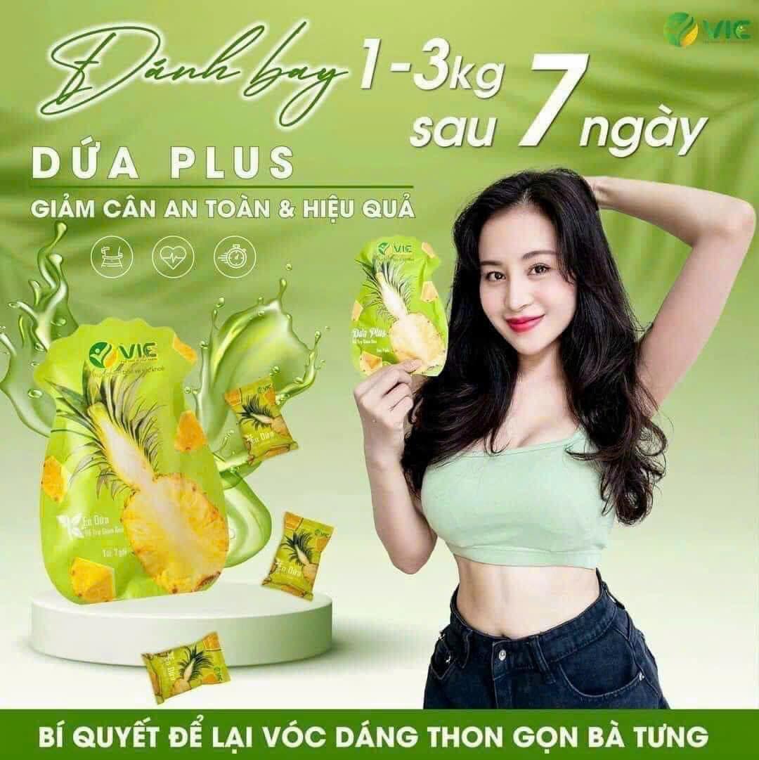 Kẹo Dứa Giảm Cân VIC Plus 7 Viên Tặng Kèm Detox Kẹo Dứa Giảm Cân VIC Plus 7 Viên Tặng Kèm Detox