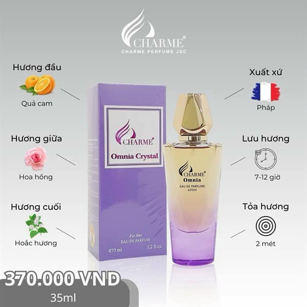 Nước Hoa Nữ Charme Omnia Crystal 35ml Nước Hoa Nữ Charme Omnia Crystal 35ml