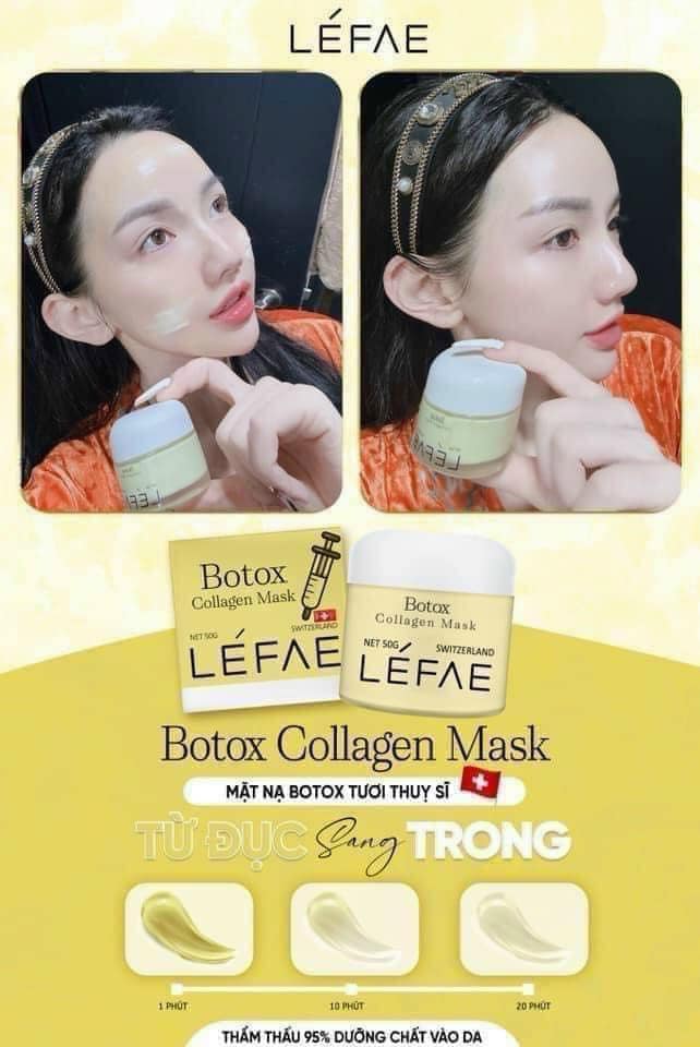 Mặt Nạ Botox Tươi Thụy Sĩ Trẻ Hóa Căng Bóng Da Boxtox Collagen Mask Mặt Nạ Botox Tươi Thụy Sĩ Trẻ Hóa Căng Bóng Da Boxtox Collagen Mask
