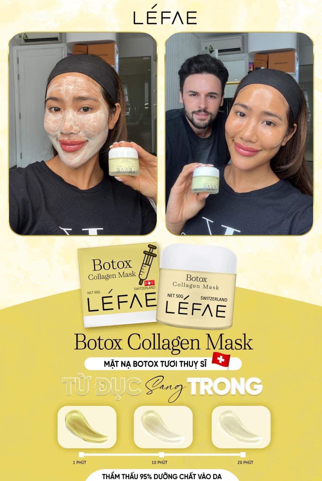 Mặt Nạ Botox Tươi Thụy Sĩ Trẻ Hóa Căng Bóng Da Boxtox Collagen Mask Mặt Nạ Botox Tươi Thụy Sĩ Trẻ Hóa Căng Bóng Da Boxtox Collagen Mask