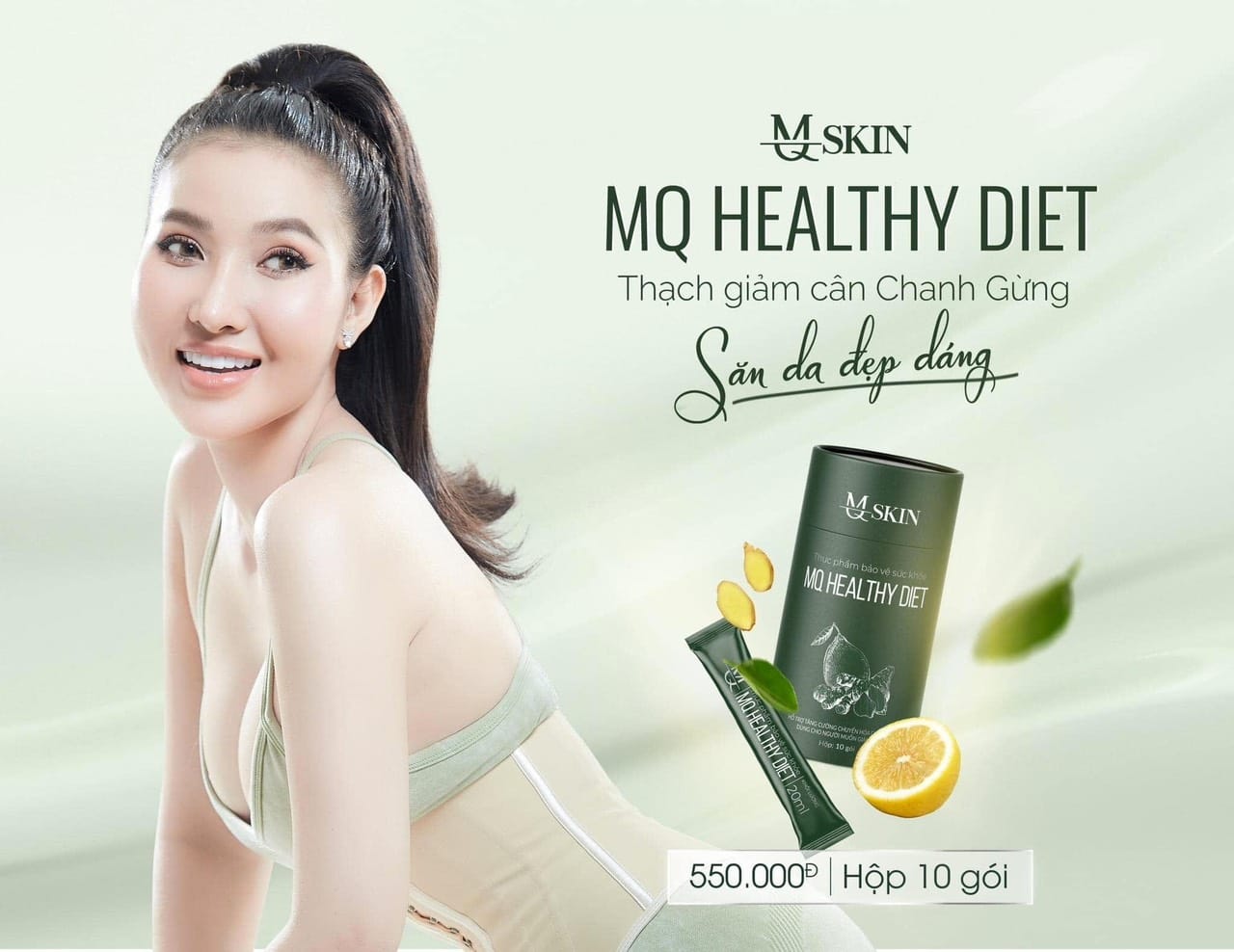Thạch Giảm Cân Chanh Gừng MQ Skin Healthy Diet là sản phẩm 100% từ thiên nhiên, với những thành phần chanh và gừng